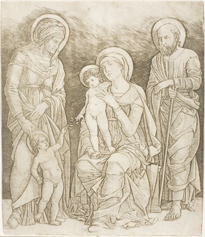 Die Heilige Familie mit dem kleinen Johannes von Giovanni Antonio da Brescia