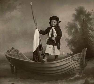 Porträt von Lidia Mastracchio mit Flagge von Phillipe de Marlier
