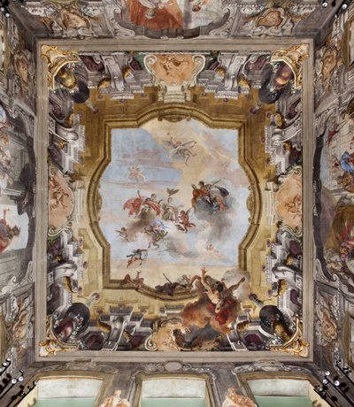 Decke des Ballsaals des Dugnani-Palastes von Giovanni Battista (1696-1770) Tiepolo