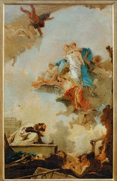 Die Jungfrau von Karmel erscheint dem Heiligen Simeon Stock von Giovanni Battista (1696 1770) Tiepolo