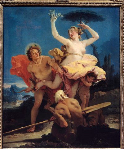 Apollo und Daphne. Gemälde von Giovanni Tiepolo (1696-1770) 18. Jahrhundert von Giovanni Battista Tiepolo