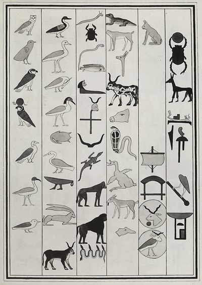Zeichnungen der Dekorationen aus dem Grab des Pharao Psammetich I., reproduziert 1817 von Giovanni Battista Belzoni, im British Museum, London von Giovanni Battista Belzoni
