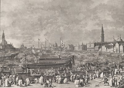 Tafel 5: Der Doge im Bucintoro auf dem Weg zum Porto di Lido am Himmelfahrtstag von Giovanni Battista Brostoloni