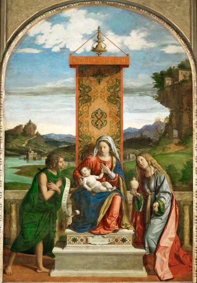 Die Jungfrau und das Kind zwischen Johannes dem Täufer und Maria Magdalena von Giovanni Battista Cima da Conegliano