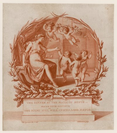 Einladung zum Abendessen im Mansion House, London, am 28. März 1796 von Giovanni Battista Cipriani