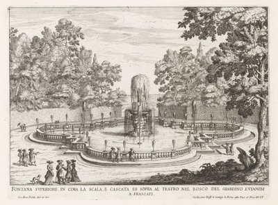 Brunnen in den Gärten der Villa Torlonia in Frascati von Giovanni Battista Falda
