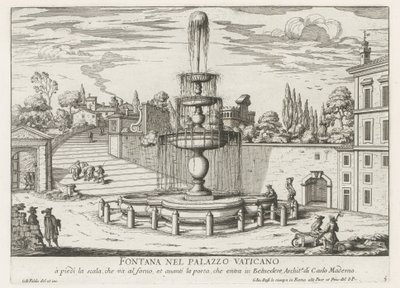 Brunnen im Vatikan (Brunnen von Rom) von Giovanni Battista Falda