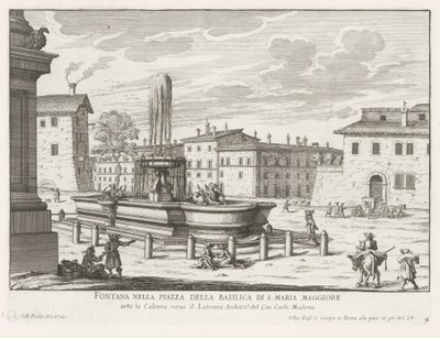 Brunnen auf der Piazza di Santa Maria Maggiore in Rom von Giovanni Battista Falda