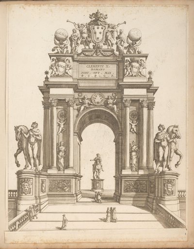 Triumphbogen zu Ehren von Papst Clemens X von Giovanni Battista Falda