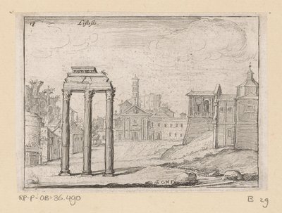 Ansicht des Forum Romanum in Rom von Giovanni Battista Mercati