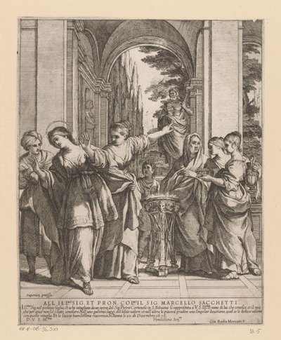 Heilige Viviane weigert sich, den heidnischen Göttern zu opfern von Giovanni Battista Mercati