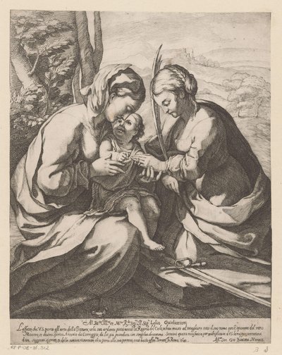 Die mystische Hochzeit der heiligen Katharina von Giovanni Battista Mercati
