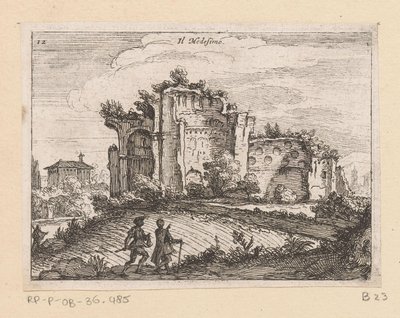 Ruine in einer Landschaft von Giovanni Battista Mercati