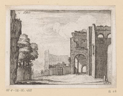 Ruinen beim Kolosseum in Rom (Gesichter auf Rom) von Giovanni Battista Mercati
