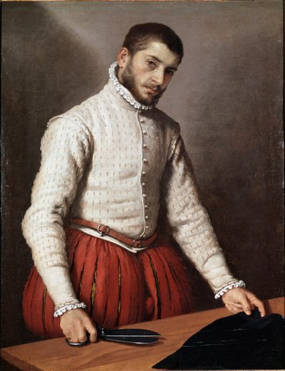 Porträt eines Mannes oder „Der Schneider“ von Giovanni Battista Moroni
