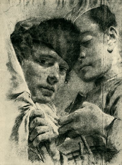 Trommler und Fahnenträger, frühes-mittleres 18. Jahrhundert, 1943 von Giovanni Battista Piazzetta