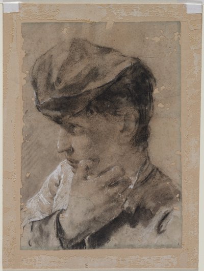 Kopf eines jungen Mannes mit Mütze von Giovanni Battista Piazzetta