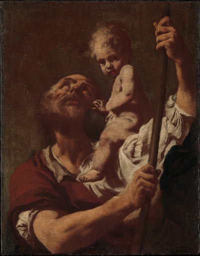 Der heilige Christophorus trägt das Christuskind von Giovanni Battista Piazzetta