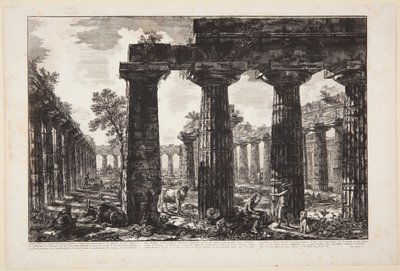 Eine weitere Ansicht der Fassade des Pronaos, gezeichnet und beschrieben auf Tafel V [...] von Giovanni Battista Piranesi