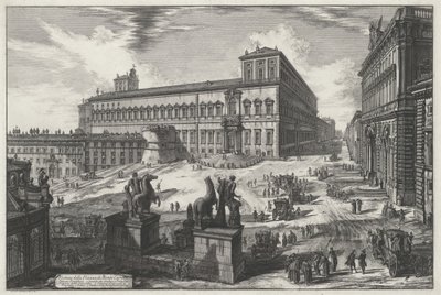 Ansicht der Piazza di Monte Cavallo (aus: Vedute di Roma) von Giovanni Battista Piranesi