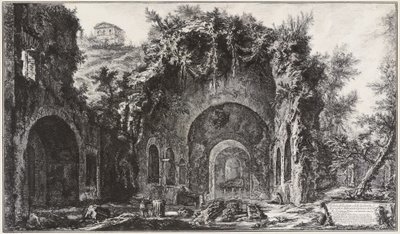 Ansicht der Quelle und der Grotten der Egeria vor der Porta Capena, heute Porta di San Sebastiano von Giovanni Battista Piranesi