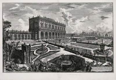 Ansicht der Villa Albani vor der Porta Salaria (aus: Vedute di Roma) von Giovanni Battista Piranesi