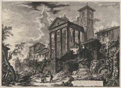Ansicht des Herkulestempels in der Stadt Cora, zehn Meilen von Velletri entfernt (aus: Vedute di Roma) von Giovanni Battista Piranesi