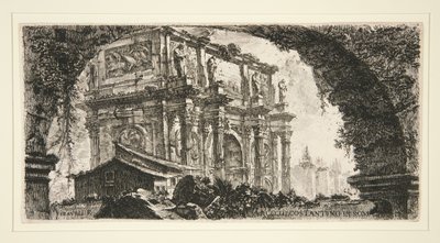 Konstantinsbogen in Rom, aus Einige Ansichten von Triumphbögen und anderen Denkmälern von Giovanni Battista Piranesi