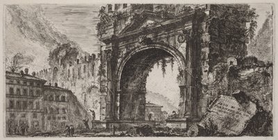 Arco di Rimino, erbaut von Augustus von Giovanni Battista Piranesi