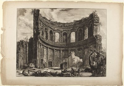 Hadriansvilla. Überreste des kleineren Palastes (früher Apollontempel genannt) (aus der Serie Vedute di Roma, 1768) von Giovanni Battista Piranesi