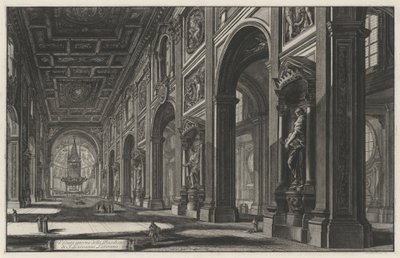 Innenansicht der Basilika San Giovanni in Laterano (aus: Vedute di Roma) von Giovanni Battista Piranesi