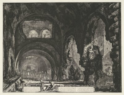 Innenansicht des Tempels des Hercules Victor in Tivoli (Serientitel: Ansichten von Rom) von Giovanni Battista Piranesi