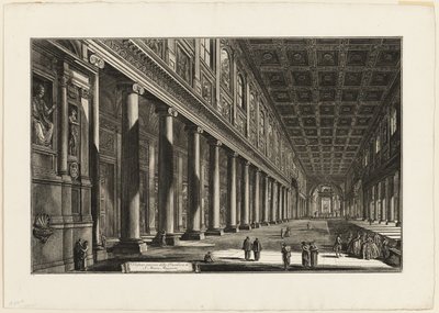 Innenansicht der Basilika S. Maria Maggiore, aus Ansichten von Rom von Giovanni Battista Piranesi