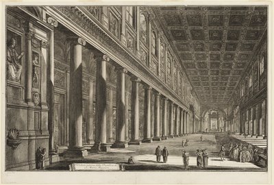 Innenansicht der Basilika S. Maria Maggiore, aus Ansichten von Rom von Giovanni Battista Piranesi