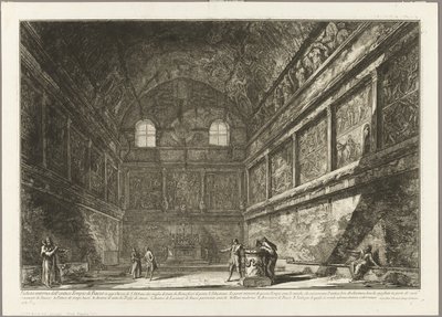 Innenansicht des antiken Tempels des Bacchus, jetzt die Kirche von S. Urbano, zwei Meilen von Rom entfernt, aus Ansichten von Rom von Giovanni Battista Piranesi