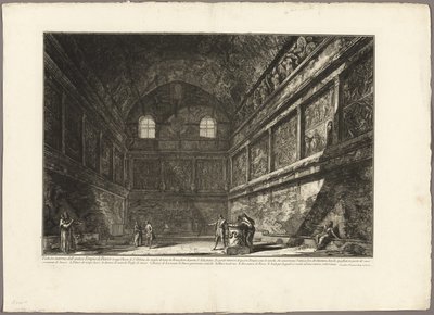 Innenansicht des antiken Tempels des Bacchus, jetzt die Kirche von S. Urbano, zwei Meilen von Rom entfernt, aus Ansichten von Rom von Giovanni Battista Piranesi