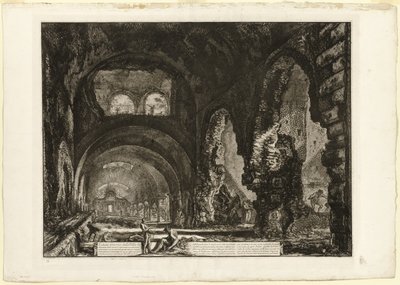 Innenansicht der Villa des Maecenas, aus Ansichten von Rom von Giovanni Battista Piranesi
