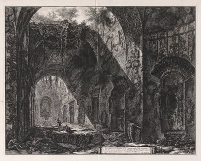Innenansicht des Tempels, der als Canopus-Tempel in der Villa Adriana bezeichnet wird von Giovanni Battista Piranesi