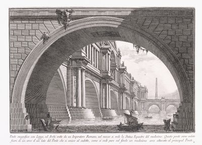 Prächtige Brücke mit Loggia von Giovanni Battista Piranesi