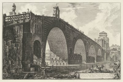 Milvische Brücke in Rom von Giovanni Battista Piranesi