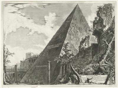Pyramide des Cestius in Rom von Giovanni Battista Piranesi
