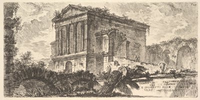 Tafel 26: Tempel des Clitumnus zwischen Foligno und Spoleto, aus "Alcune Vedute di Archi Trionfali ed altri monumenti inalzati da Romani parte di quali se veggono in Roma e parte per l