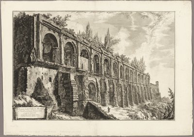 Überreste der Villa des Maecenas in Tivoli, aus Ansichten von Rom von Giovanni Battista Piranesi