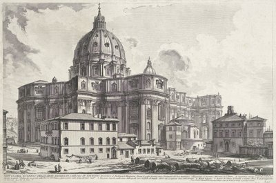 Petersdom vom Piazza della Sagrestia von Giovanni Battista Piranesi