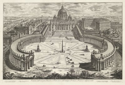 Petersplatz mit dem Petersdom in der Vatikanstadt von Giovanni Battista Piranesi