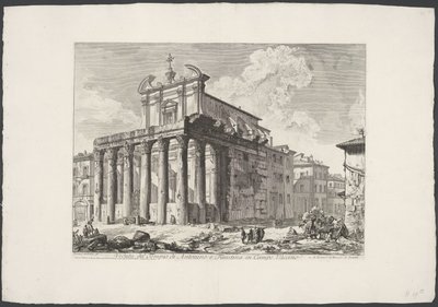Tempel von Antoninus und Faustina in Rom von Giovanni Battista Piranesi
