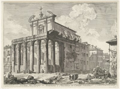 Tempel des Antoninus und Faustina in Rom von Giovanni Battista Piranesi