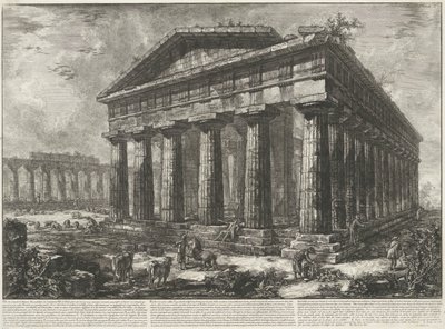 Tempel des Neptun in Paestum von Giovanni Battista Piranesi