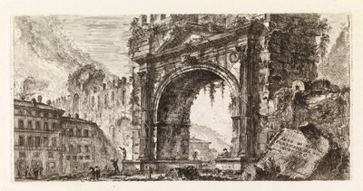 Der Augustusbogen in Rimini, aus der Reihe „Einige Ansichten von Triumphbögen und anderen Denkmälern“ von Giovanni Battista Piranesi
