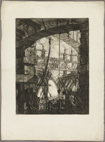 Die große Piazza, Platte 4 aus Imaginäre Gefängnisse von Giovanni Battista Piranesi